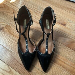 Patent Leather t-strap heels